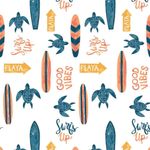 Sábana Cobertora Para Cuna Surf - Bebe Au Lait