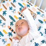 Sábana Cobertora Para Cuna Surf - Bebe Au Lait