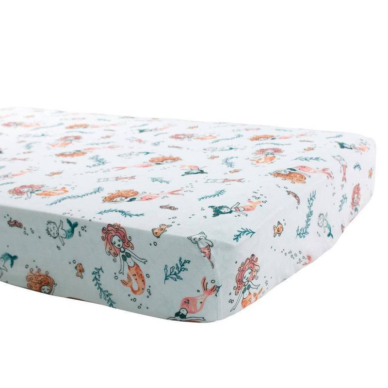 Sábana Cobertora Para Cuna Sirenas - Bebe Au Lait
