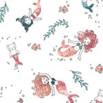 Sábana Cobertora Para Cuna Sirenas - Bebe Au Lait