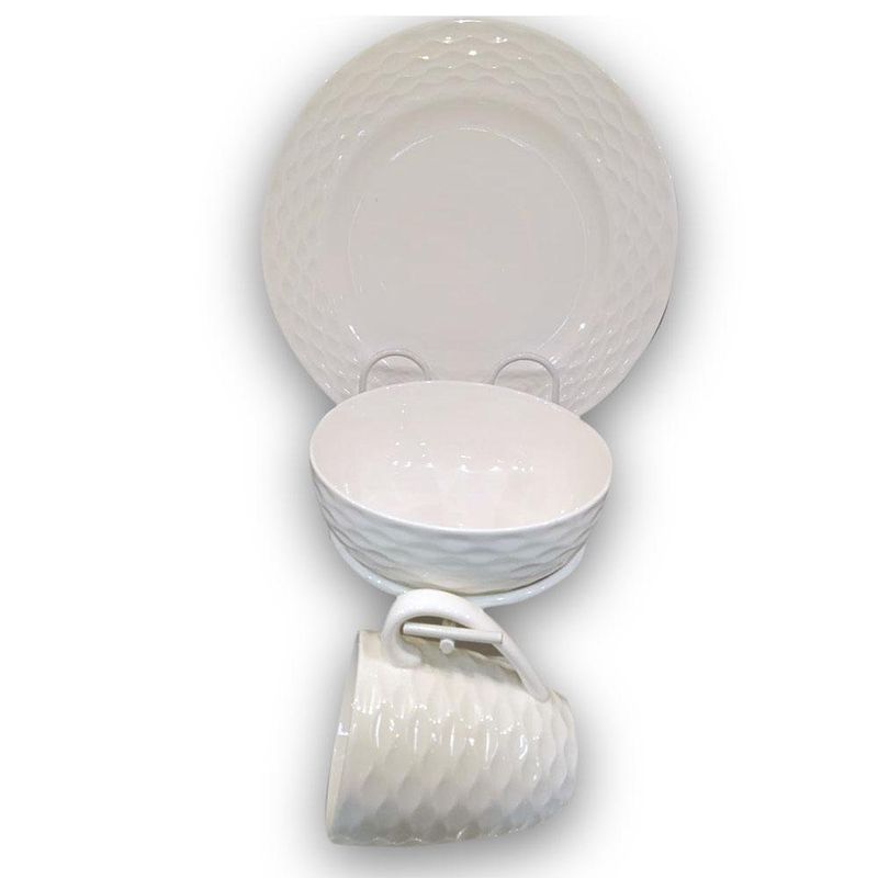 Vajillas Con Relieve De 12 Pzas - Toscana