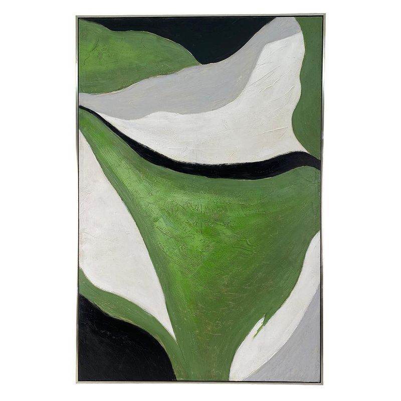 Cuadro Tonos Blanco Y Verde 82x4.5x122 Cm - Concepts
