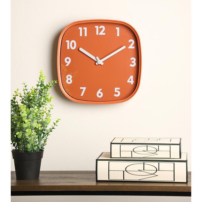 Reloj De Pared Naranja 29.7x4.7x29.7 Cm - Concepts