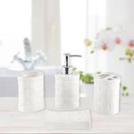 Set De 4 Pzas Accesorios Para Baño Blanco - Viva