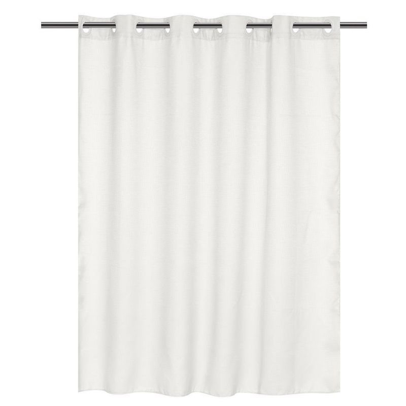 Cortina De Baño Waffle Sin Ganchos Crema 180X180 Cm - Viva