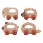 Set De Carros Animales En Madera 4 Pzas - Koala Baby