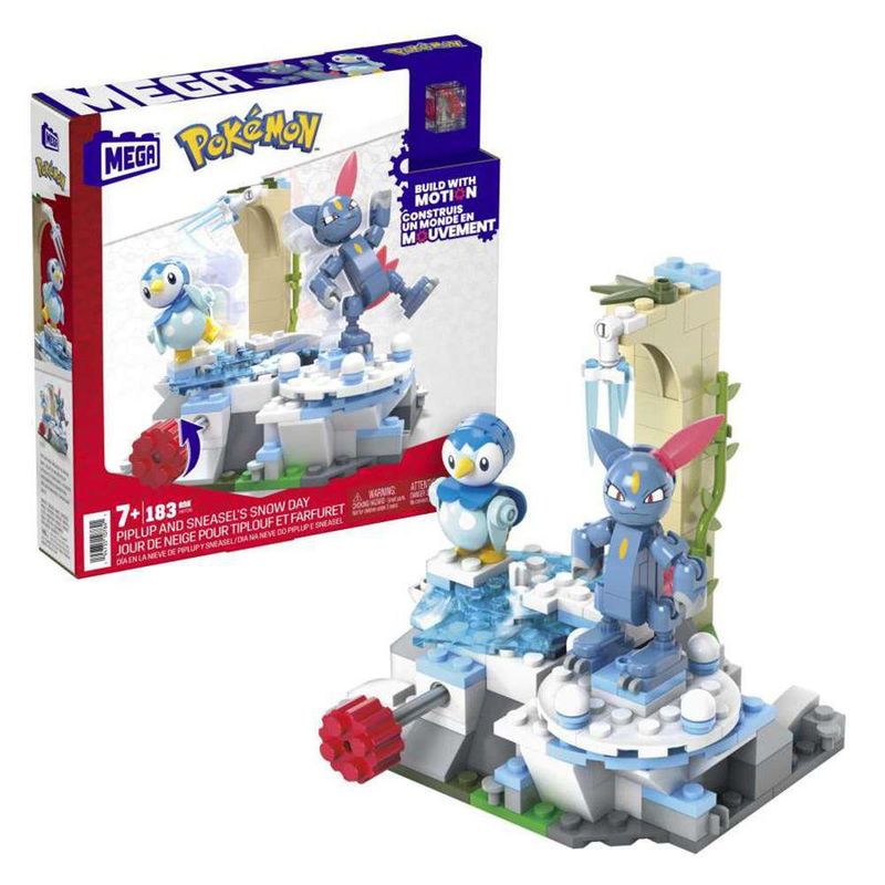 Mega Pokémon Piplup And Sneasel´s Snow Day 183 Pzas - Megabloks