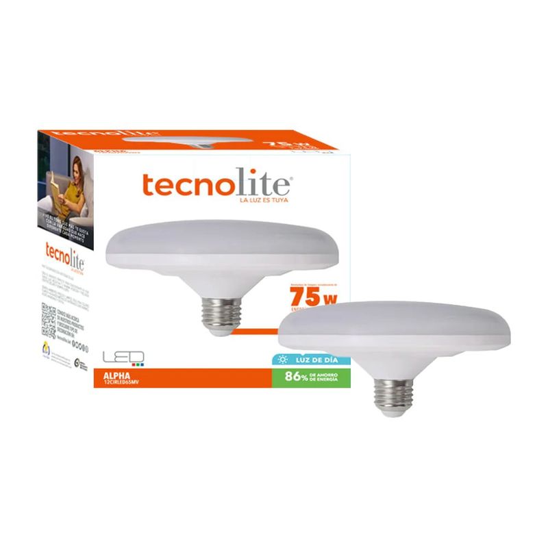 Set de 2 Lámparas Circulares Led Luz de Día 12W - Tecnolite