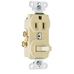Interruptor + Tomacorriente de Empotrar 15 A Marfil 120 - 125 V - Legrand
