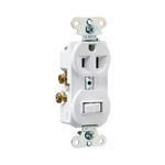 Interruptor + Tomacorriente de Empotrar 15 A Blanco 120 - 125 V - Legrand