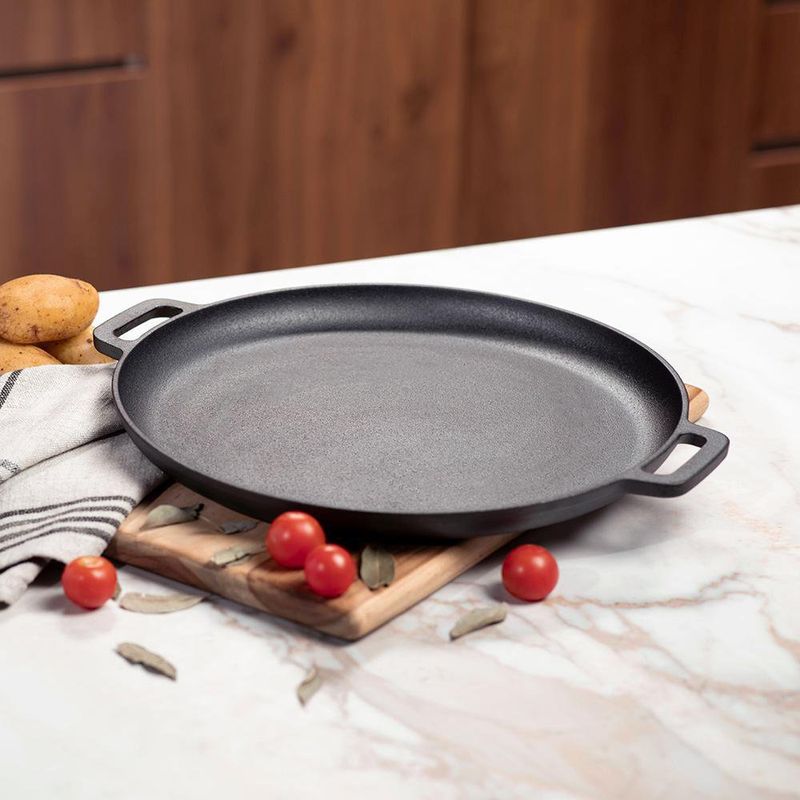 Sartén Comal Hierro Fundido 34 Cm Negro - Picca