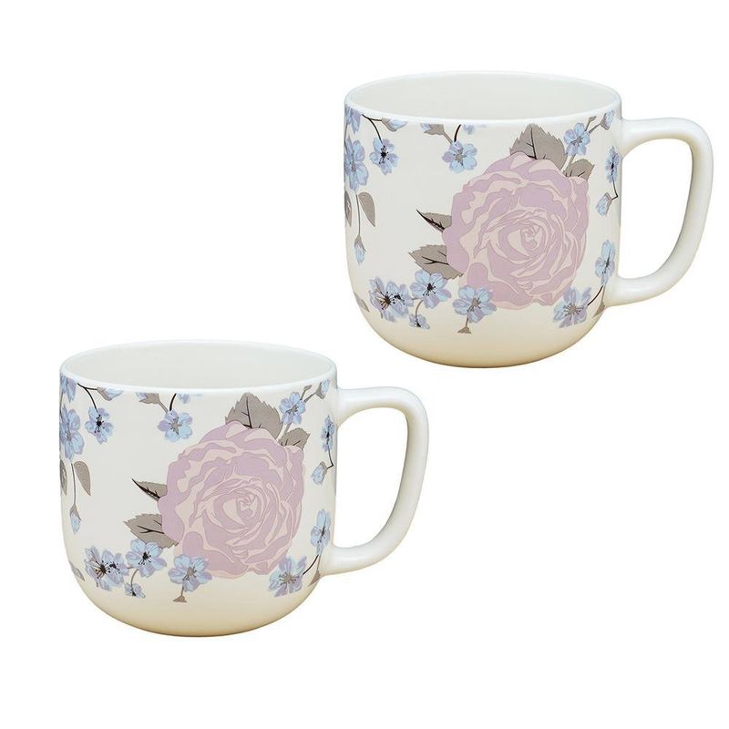 Set de 2 Pocillos Diseño Rosas 16.9 Oz - Toscana