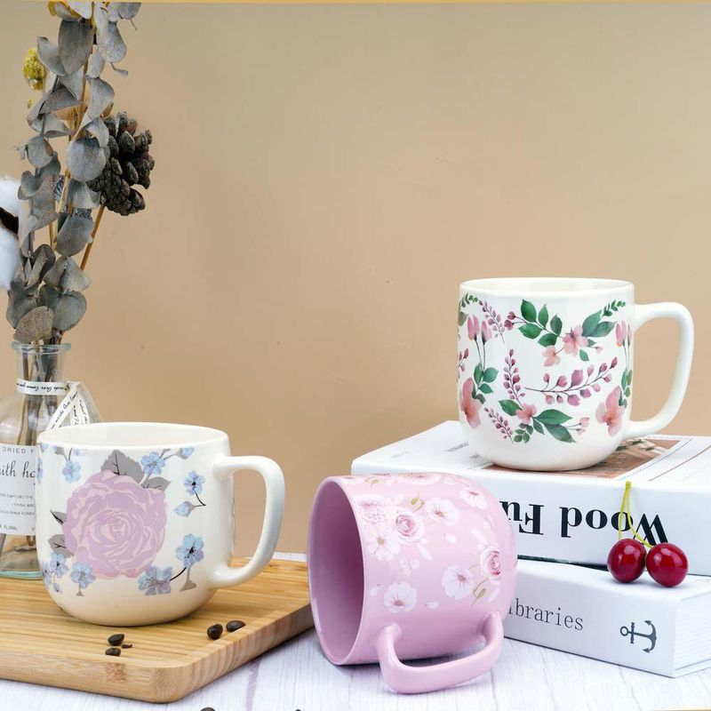 Set de 2 Pocillos Diseño Rosas 16.9 Oz - Toscana