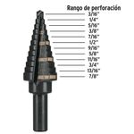 Broca Escalonada con 12 Escalones de 3/16 - 7/8 Plg - Truper