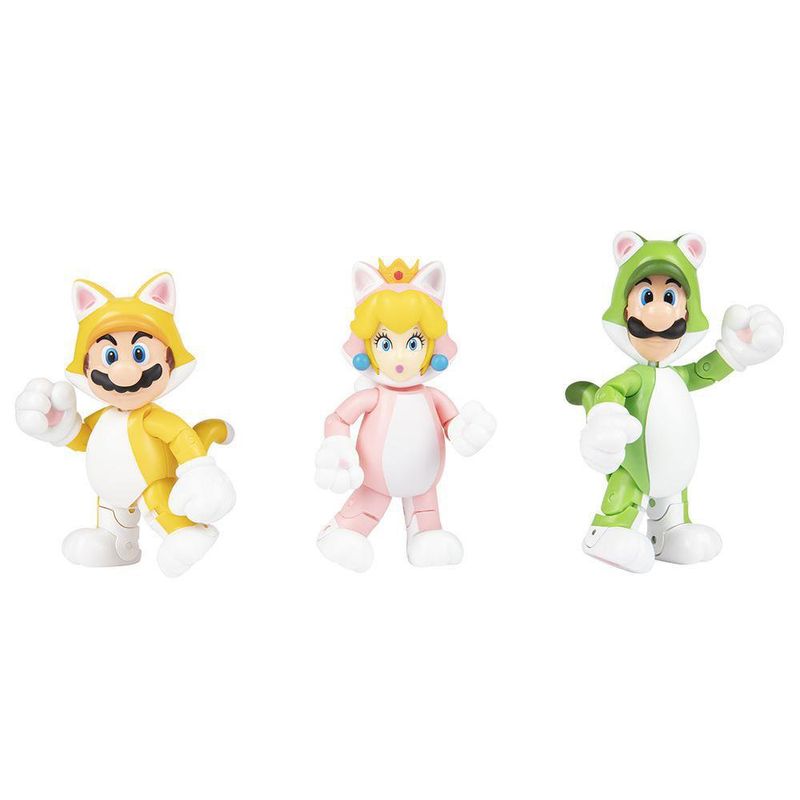 Set de Figuras de Mario World 3D de 4 Plg