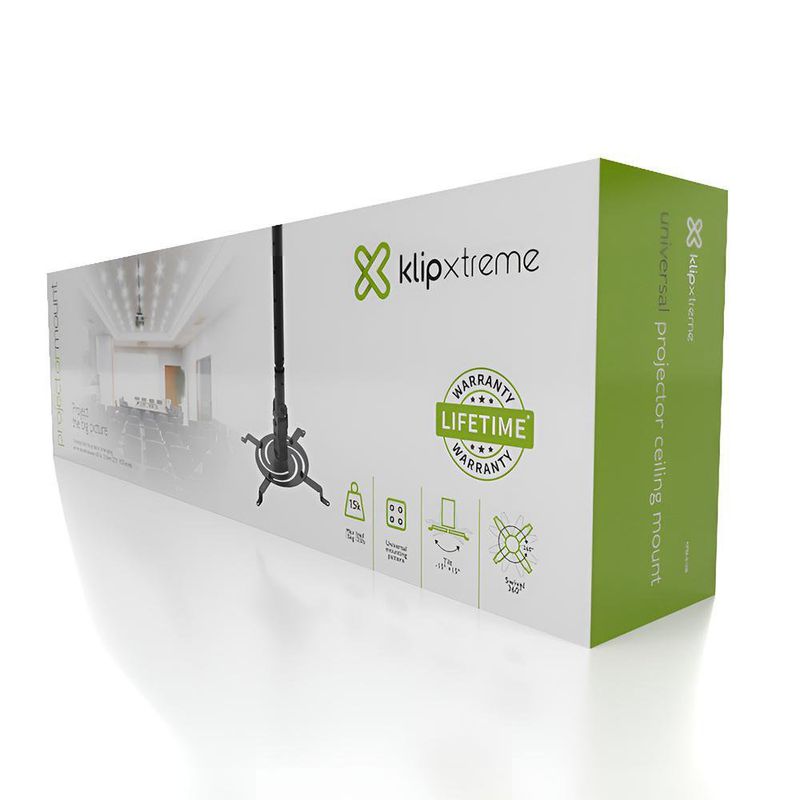 Soporte Universal de Techo para Proyector de Hasta 15 Kg - Klipxtreme