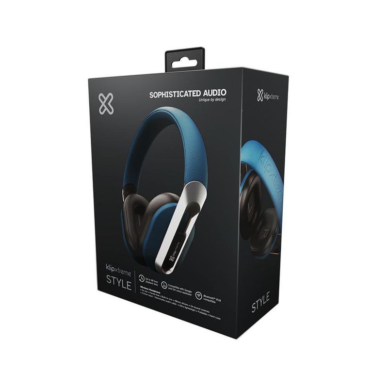 Audífonos Inalámbricos de Diadema Premium Azul - Klipxtreme