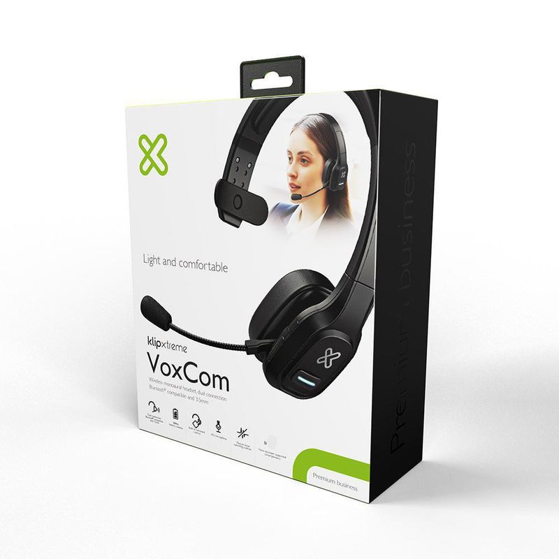 Auriculares Monoaural Inalámbrico Voxcom Negro - Klipxtreme