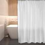 Cortina de Tela para Baño con Ganchos Blanca 180X180 Cm - Viva