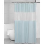 Cortina de Baño 3D Celeste Transparente 180X180 Cm - Viva