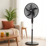 Ventilador de Pedestal Negro - Rosthal