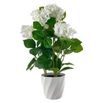 Hortensia Artificial Blanca con Pote 65 Cm - Concepts