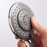 Cabeza De Ducha Redonda Cromado Con Gris 4 Funciones - Sensea