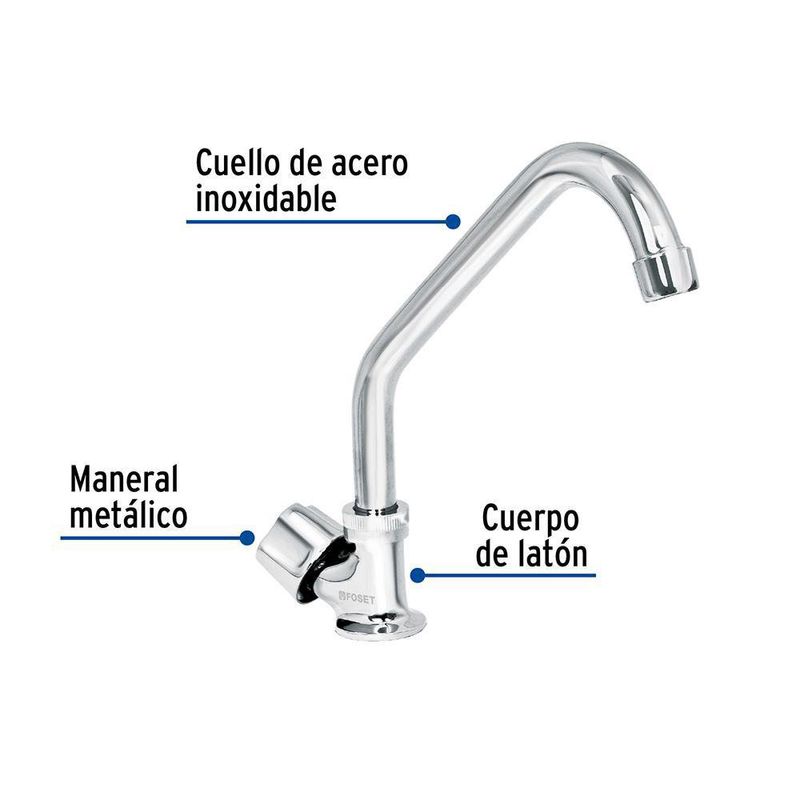 Grifo de Cocina Llave Individual - Foset