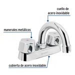Mezcladora para Lavamanos Cuello Curvo - Foset