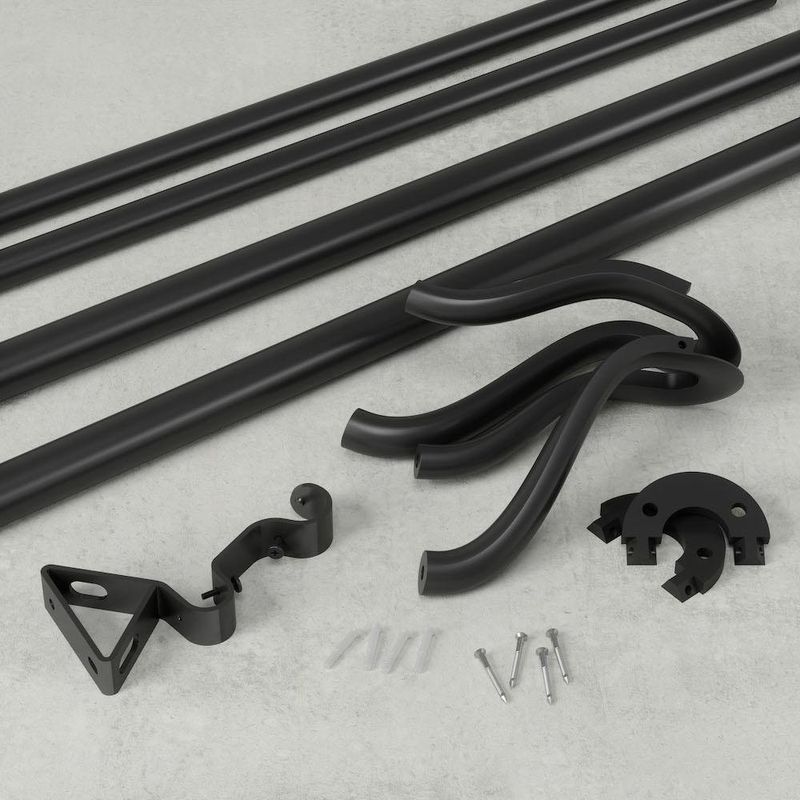 Galería De Metal Midnight Negro 107x305 Cm - Umbra