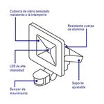 Reflector Led Con Sensor De Movimiento De 10 W - Volteck