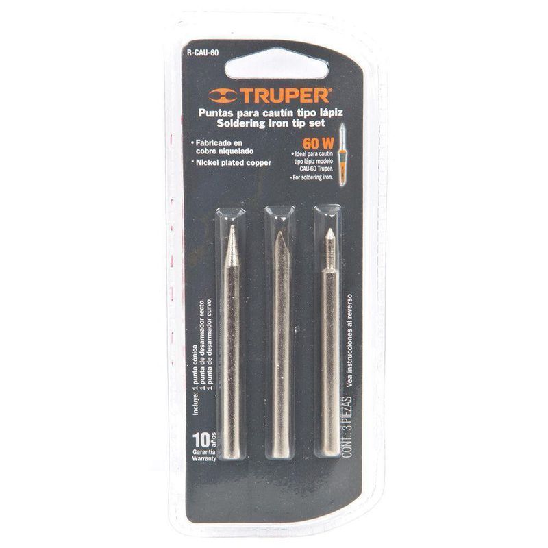 Puntas Para Cautín 60 Watts - Truper