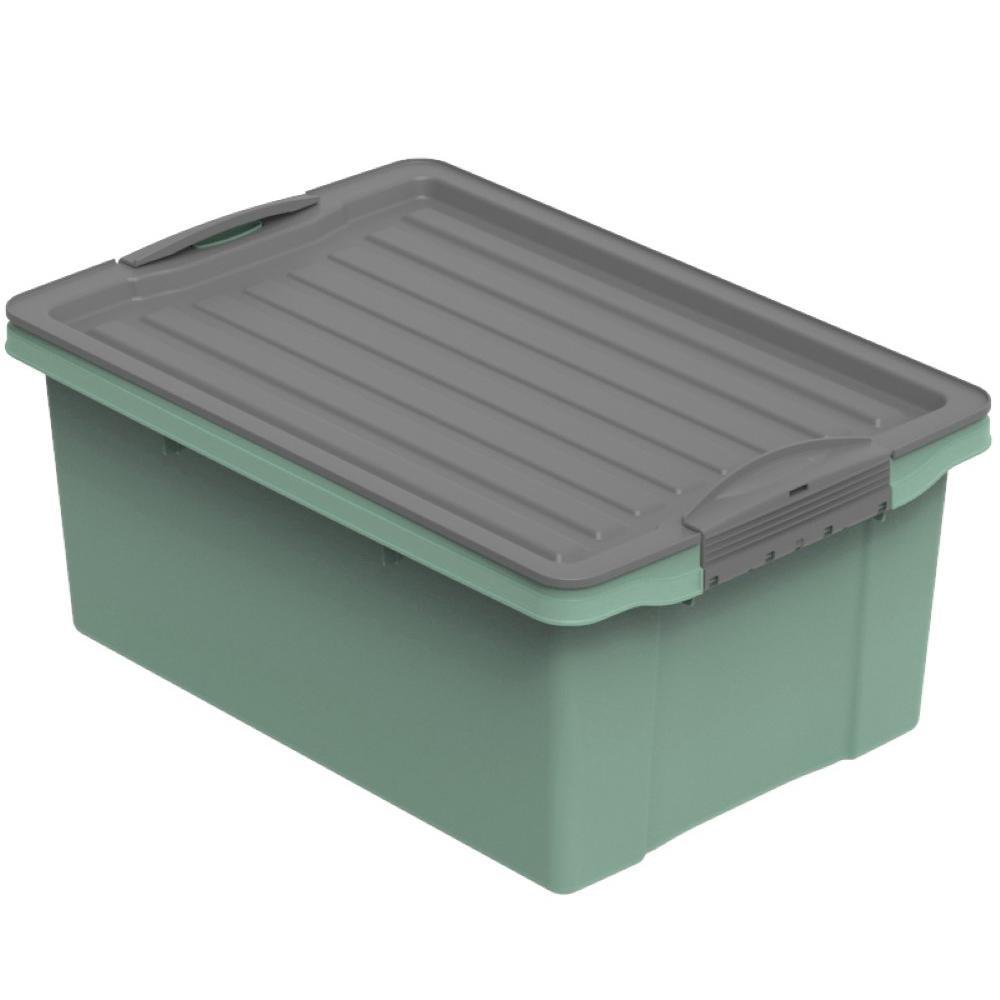 Caja de almacenamiento Allibert Handy Plus (Gris - tapa transparente - 15 L)