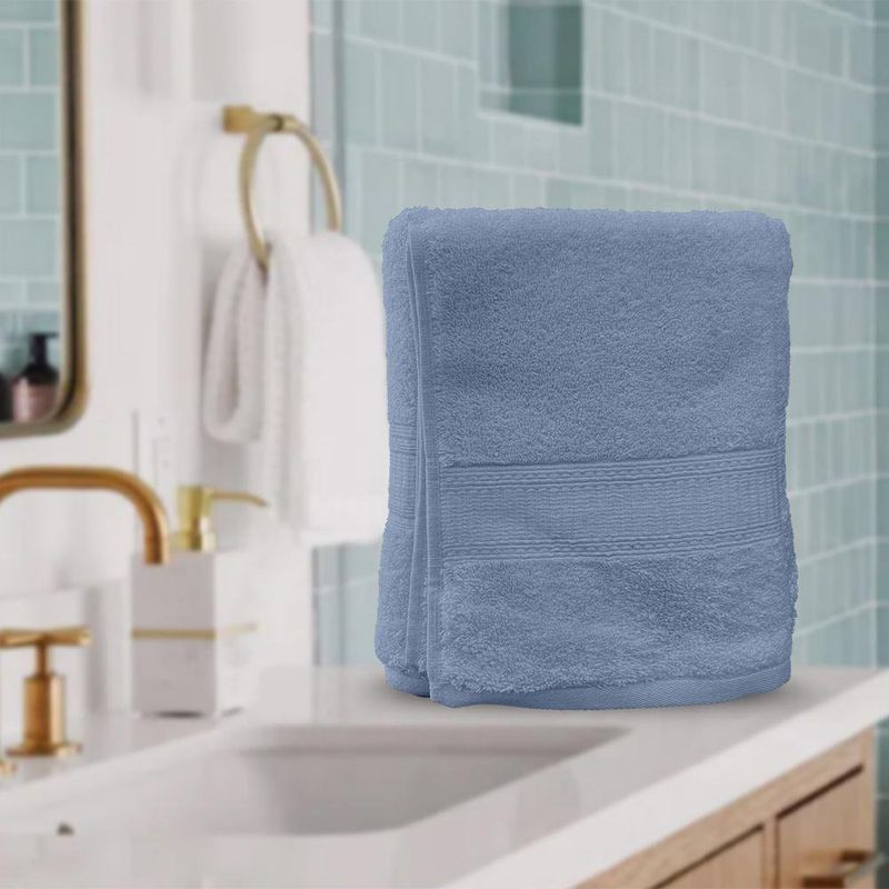Juego de toallas 5 piezas azulón: Baño + 2 Lavabo + 2 Tocador