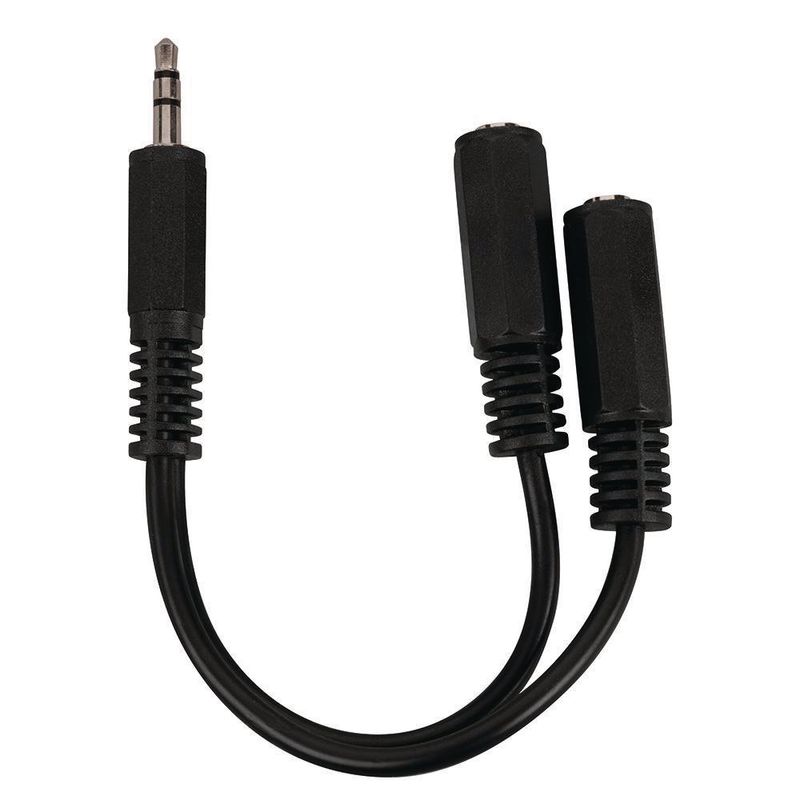 Adaptador de Audio Estéreo Macho a 2 Hembras Plug de 3.5 Mm - Ace Label