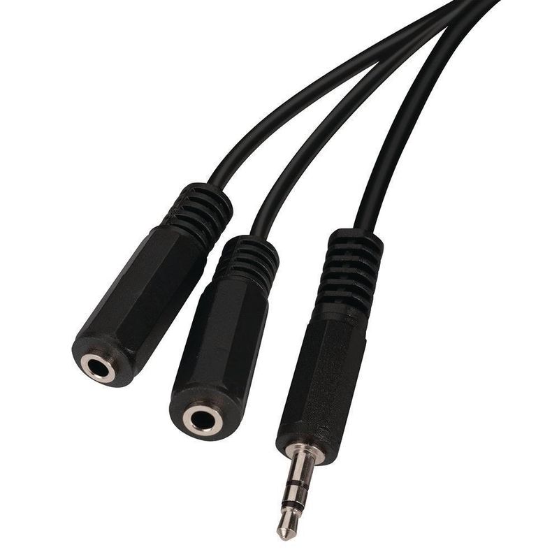 Adaptador de Audio Estéreo Macho a 2 Hembras Plug de 3.5 Mm - Ace Label