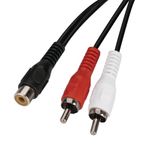 Adaptador Hembra Rca a 2 Enchufes Macho Rca de 15.2 Cm - Ace Label