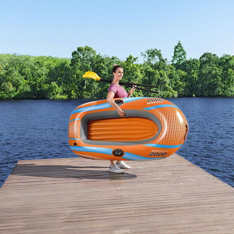 Balsa Inflable Kondor 2000 con Remos y Bomba de Aire