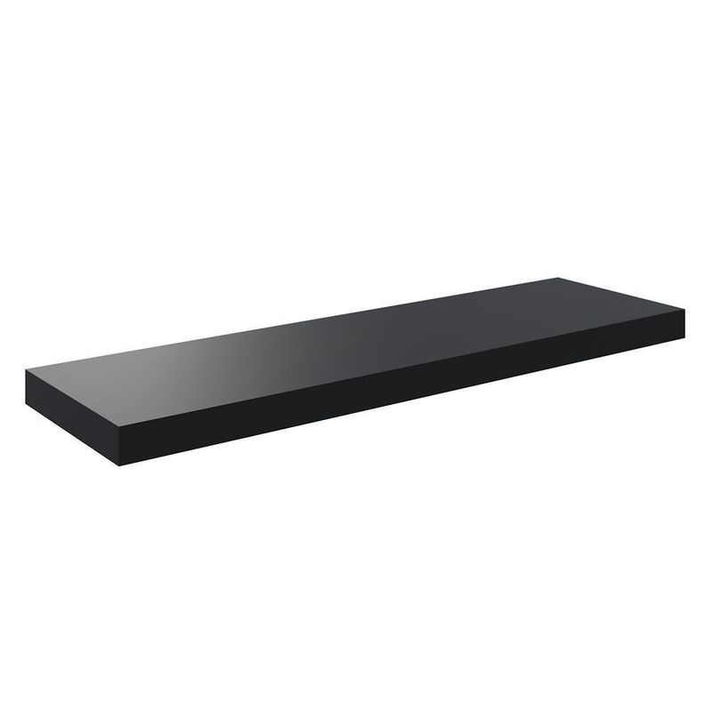 Repisa de Mdf Negra 80X23.5X3.8 Cm - Spaceo