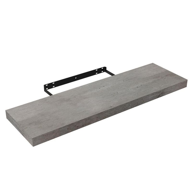 Repisa de Mdf Gris Plateado 80X23.5X3.8 Cm - Spaceo