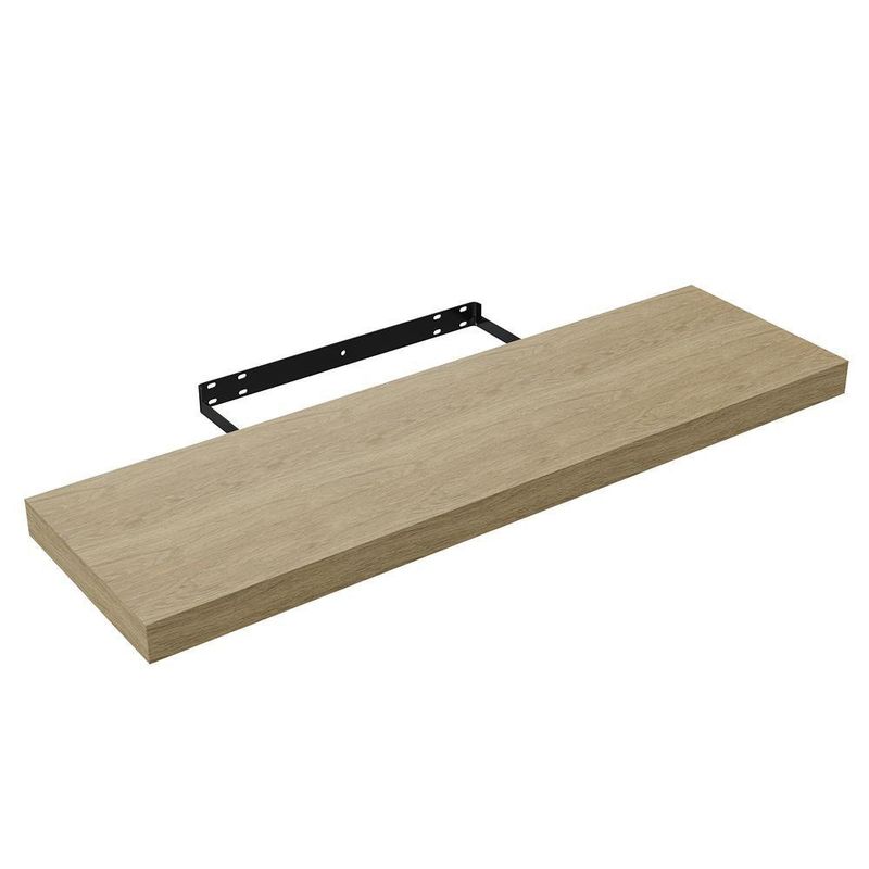 Repisa de Mdf Café 80X23.5X3.8 Cm - Spaceo