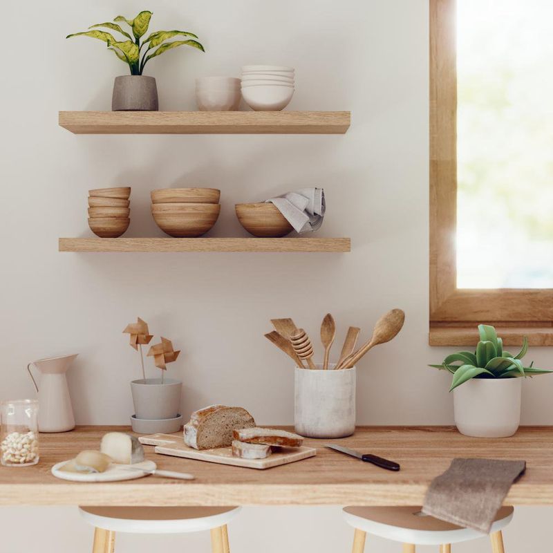 Repisa de Mdf Café 80X23.5X3.8 Cm - Spaceo