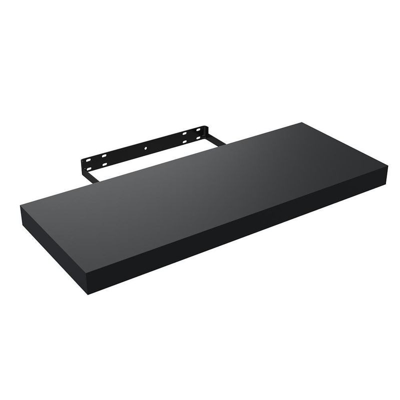Repisa de Mdf Negra 60X23.5X3.8 Cm - Spaceo