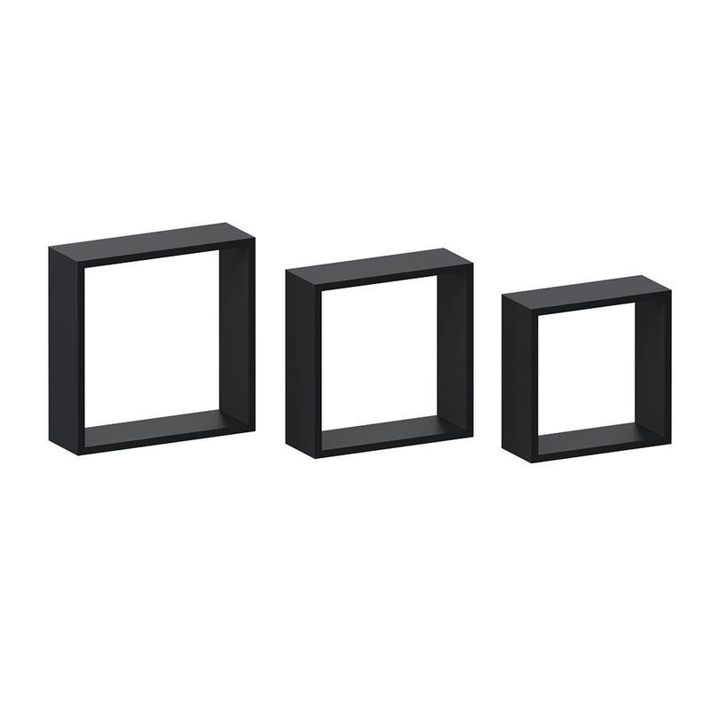 Cubo de Mdf Negro - Spaceo