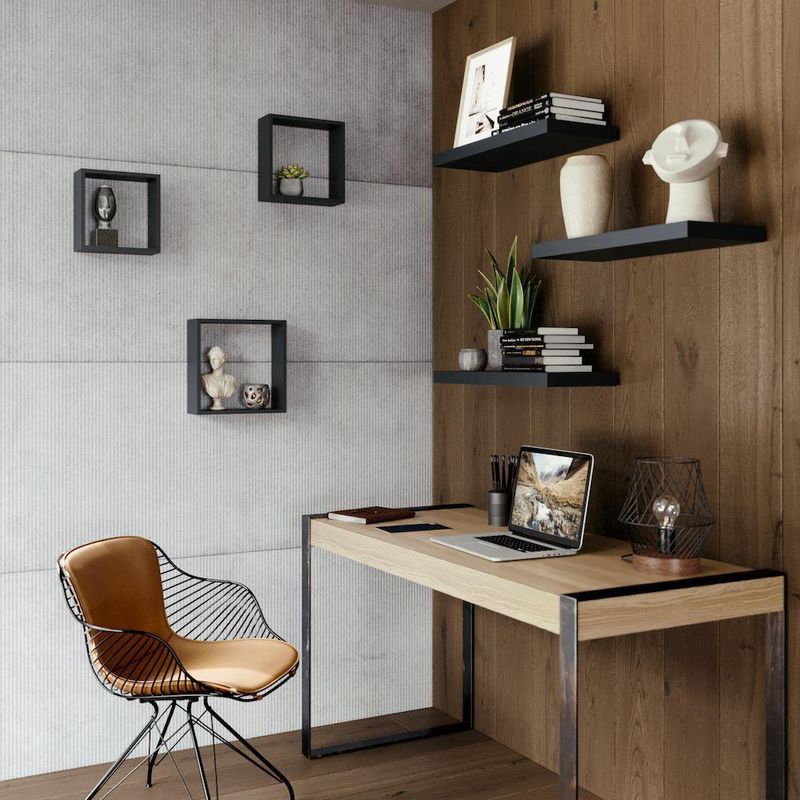 Cubo de Mdf Negro - Spaceo