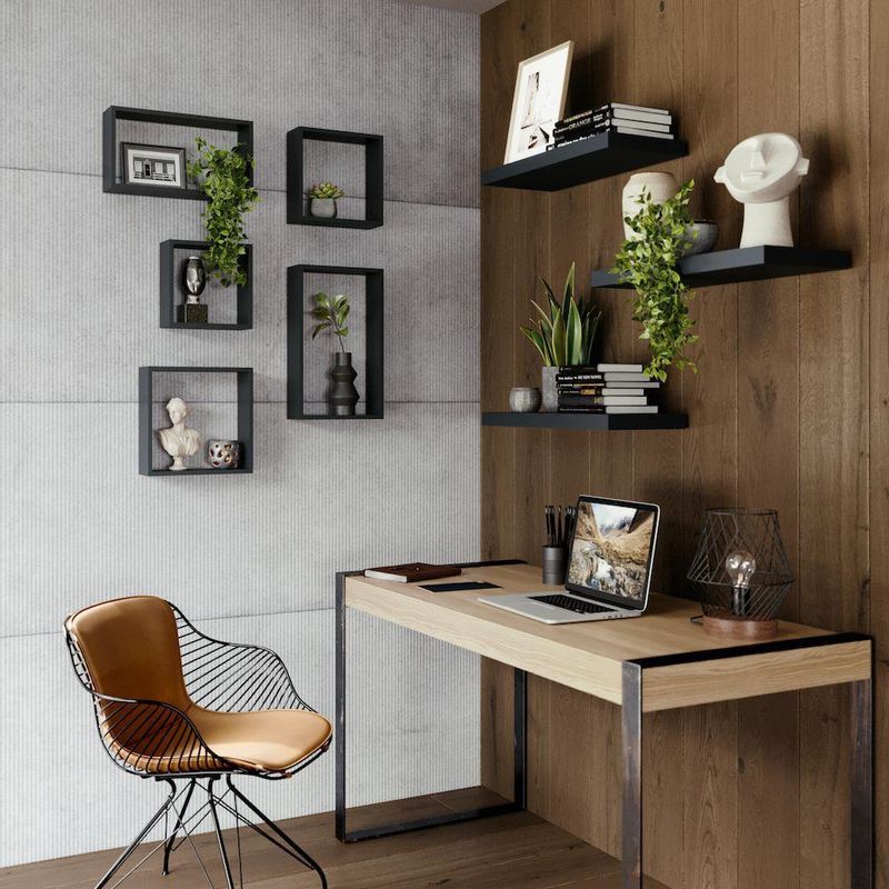 Cubo de Mdf Negro - Spaceo