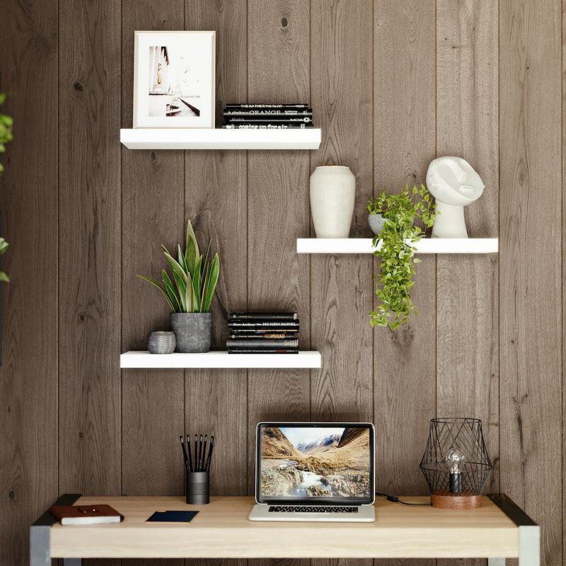 Repisa de Mdf Blanca 60X23.5X3.8 Cm - Spaceo