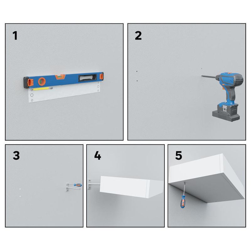 Gaveta de Mdf Blanca 40X8X25 Cm - Spaceo