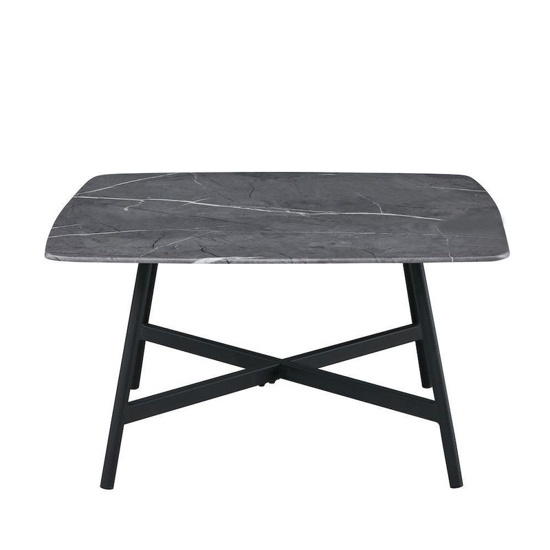 Mesa de Centro Vidrio Negro Marmoleado - Zmobili