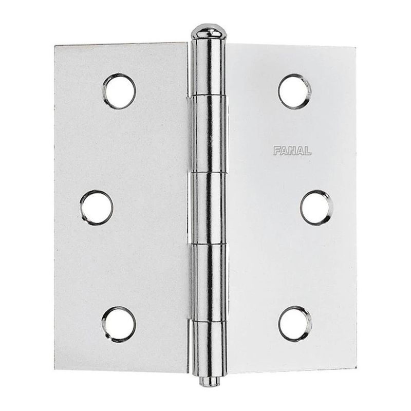 Bisagra Cromada Tipo Libro de 3X3 Plg - Fanal